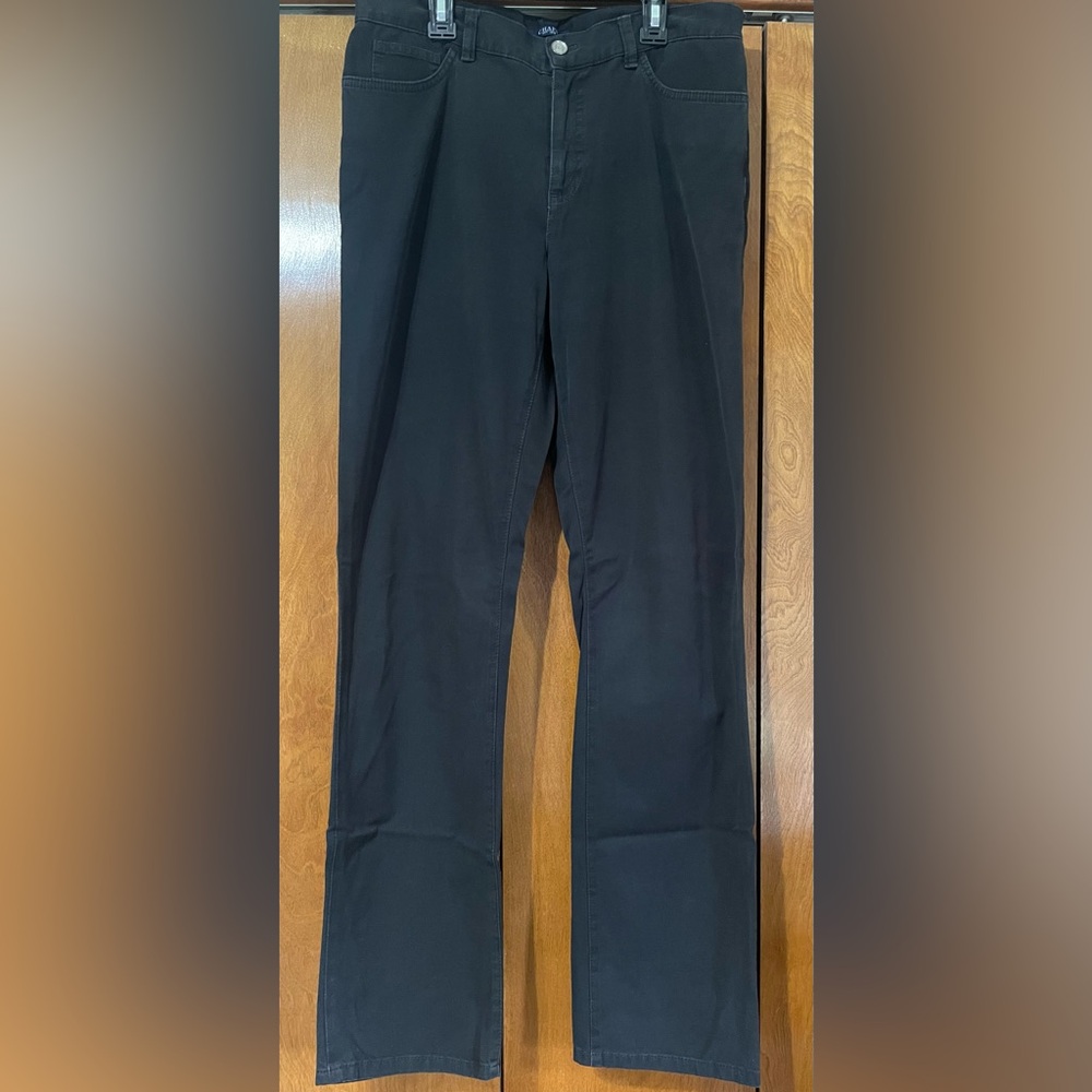Chaps Black Cotton-Blend Pants